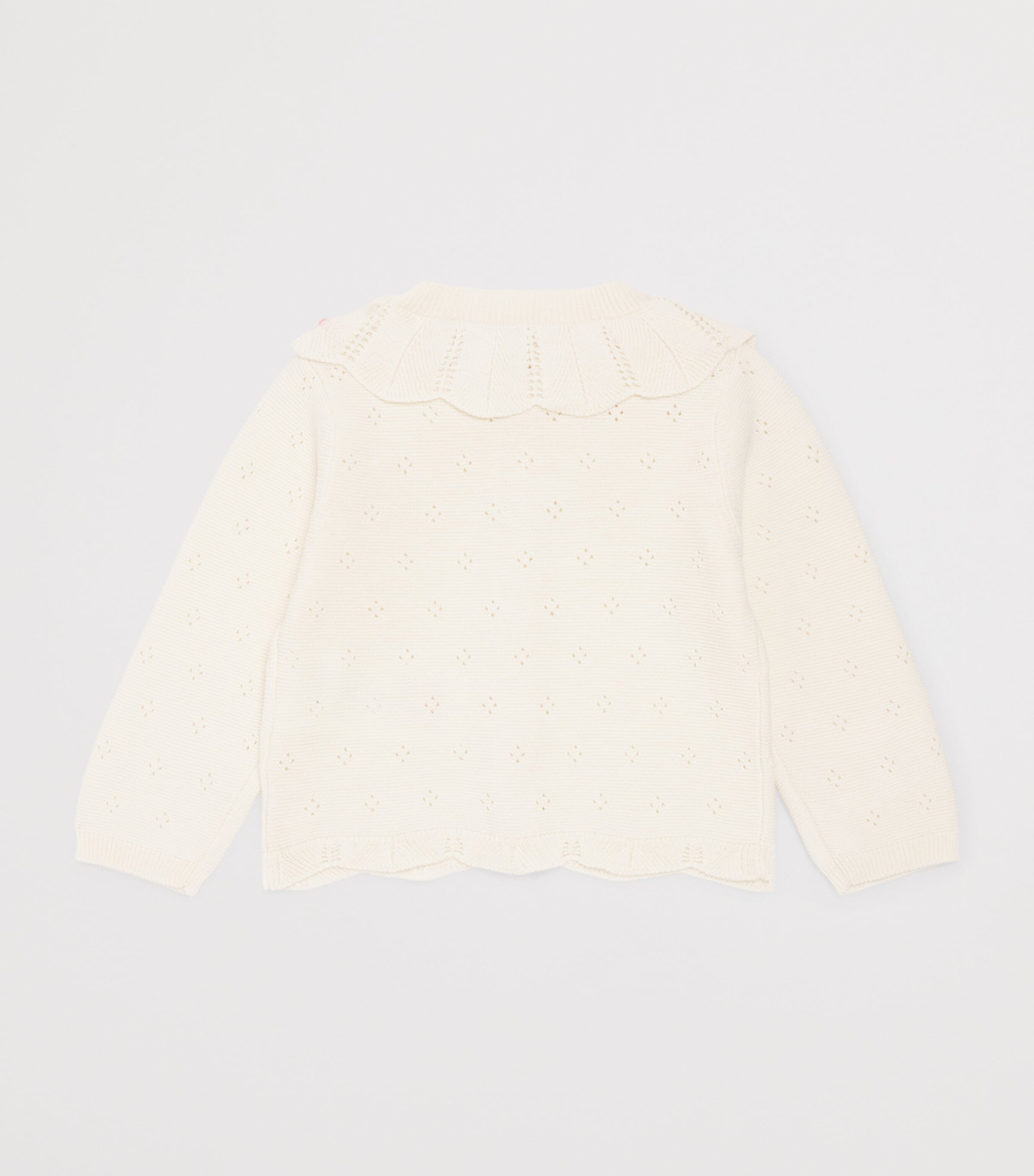 Louise Misha Knitted Mynalette Eyelet Cardigan (3 Months-4 Years) Image 2