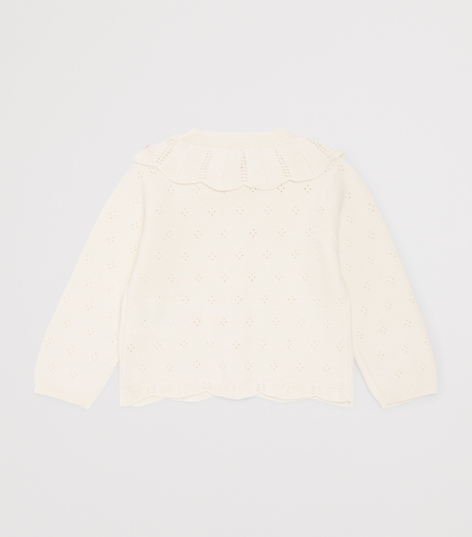 Louise Misha Knitted Mynalette Eyelet Cardigan (3 Months-4 Years) Image 2