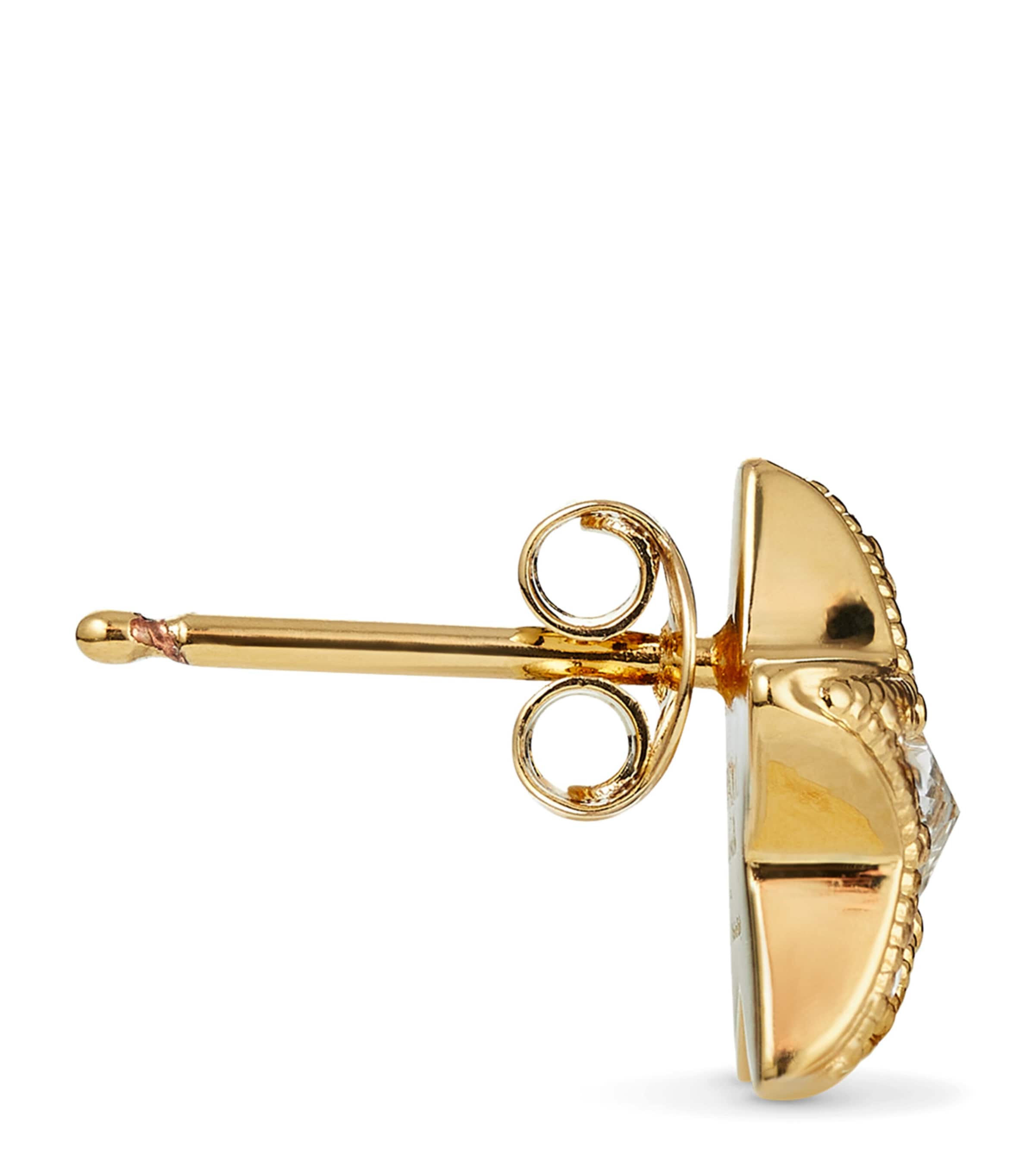 Crystal Star Stud Earrings GOLD Image 3