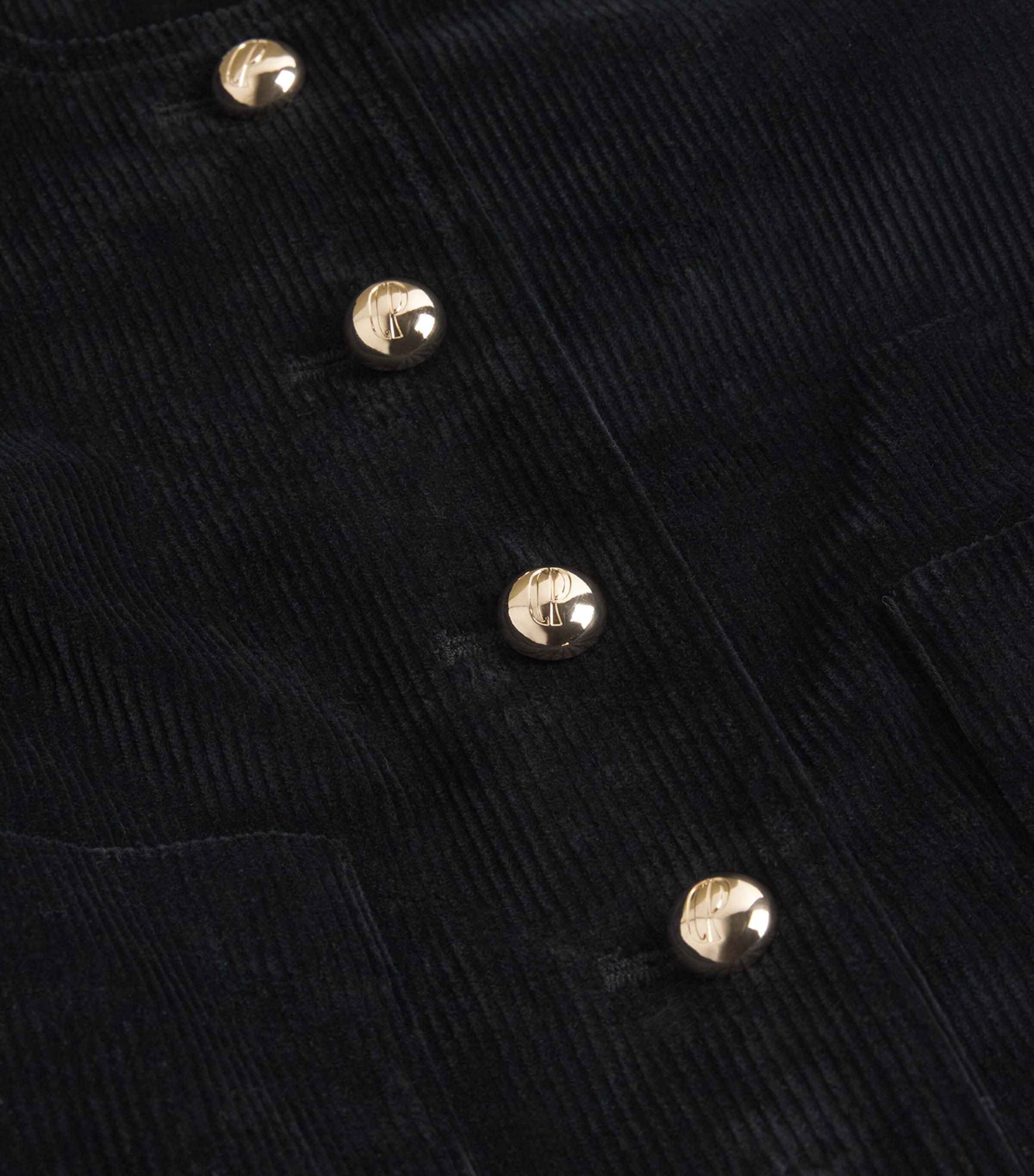 Velvet Cropped Blazer BLACK Image 5