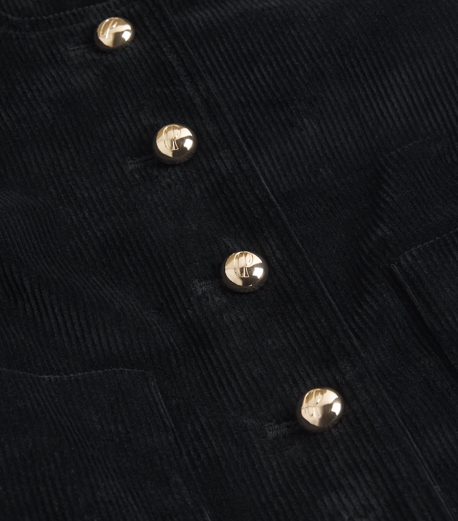 Velvet Cropped Blazer BLACK Image 5