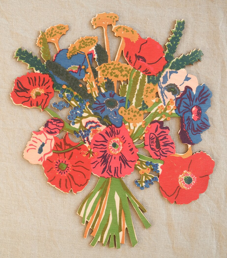 East End Press Poppy Bouquet Decorative Wreath Mixed Image 11