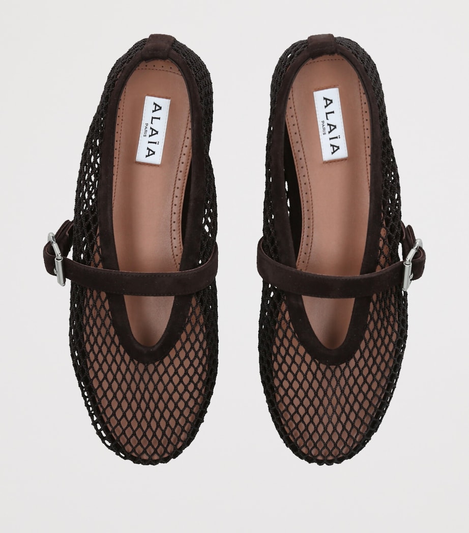 Mesh Ballet Flats DARK BROWN Image 4