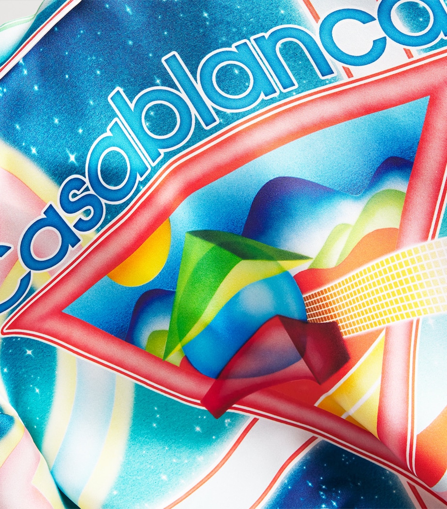 Silk Galaxy Court Print Short-Sleeve Shirt GALAXY COURT Image 5