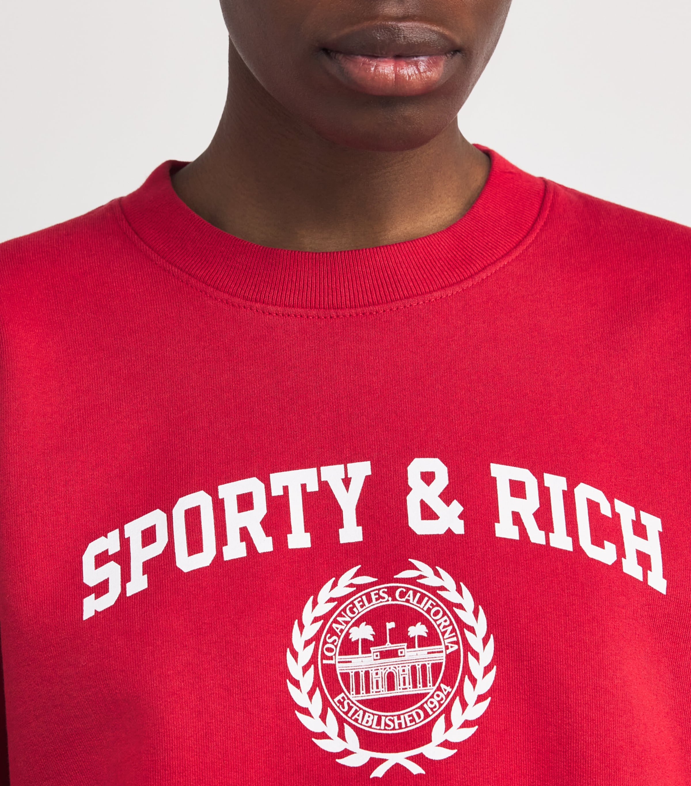 Varsity Crest Sweatshirt RUBY Image 6