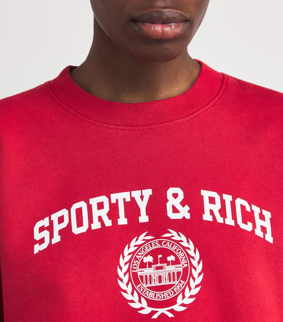 Varsity Crest Sweatshirt RUBY Image 6