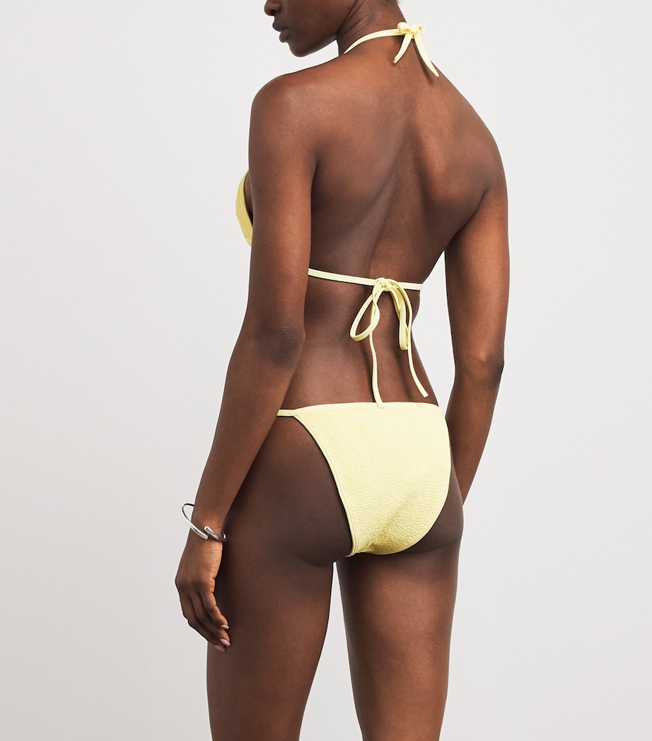 Hunza G Womens Beaded Gina Bikini Butter Image 3