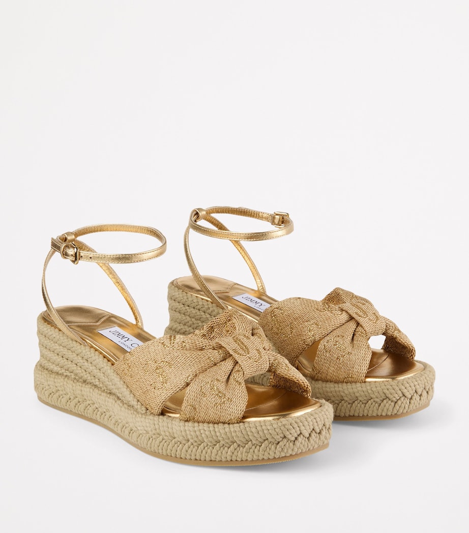 Raffia Aella Wedges 60 GOLD MIX Image 4