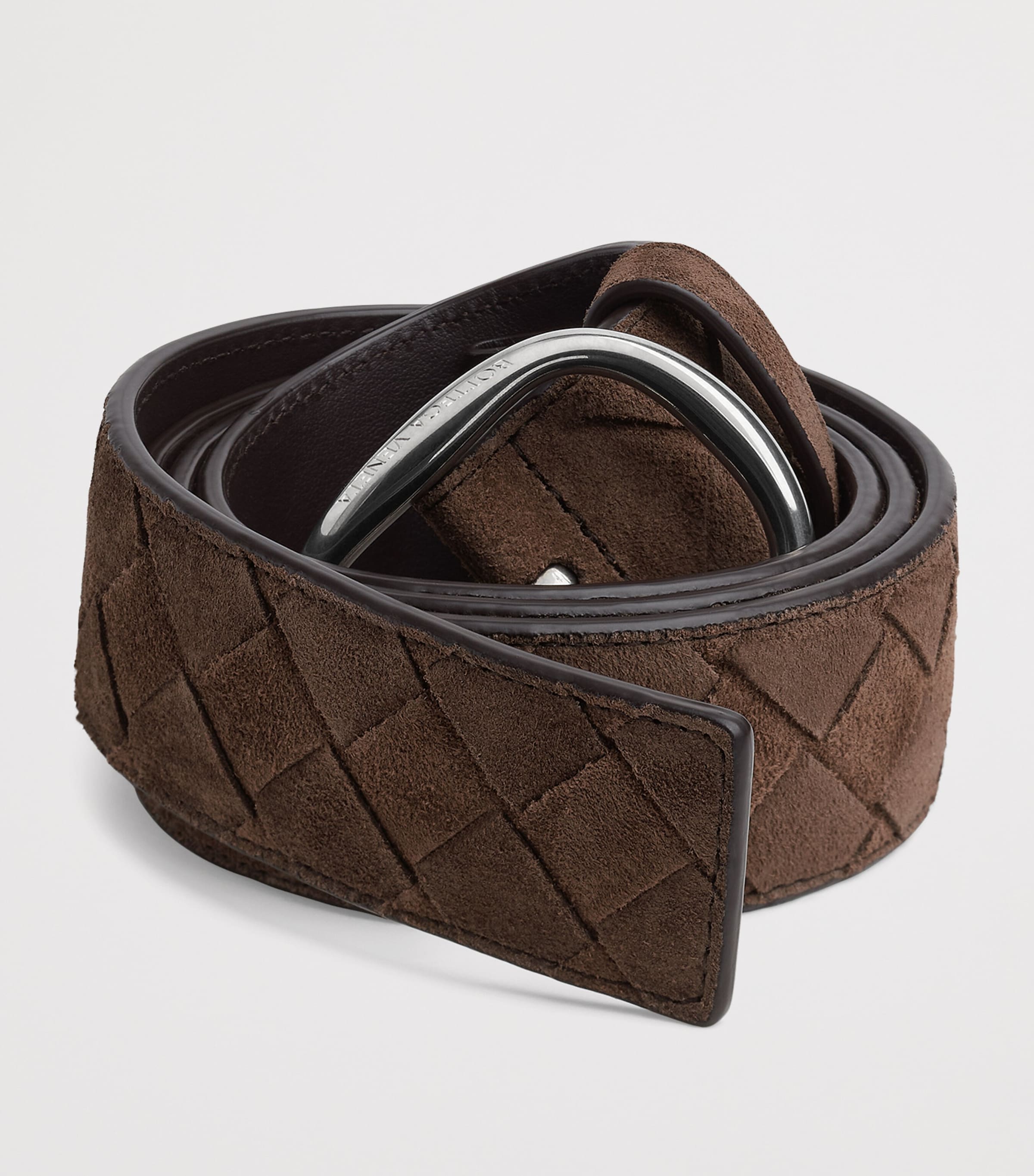 Bottega Veneta Suede Intrecciato Belt | Harrods US