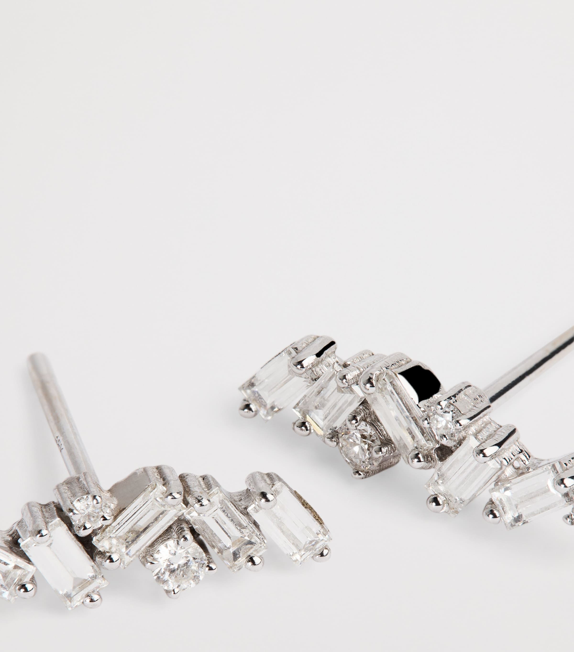 White Gold and Diamond Frenzy Stud Earrings 18K WG/WD Image 5