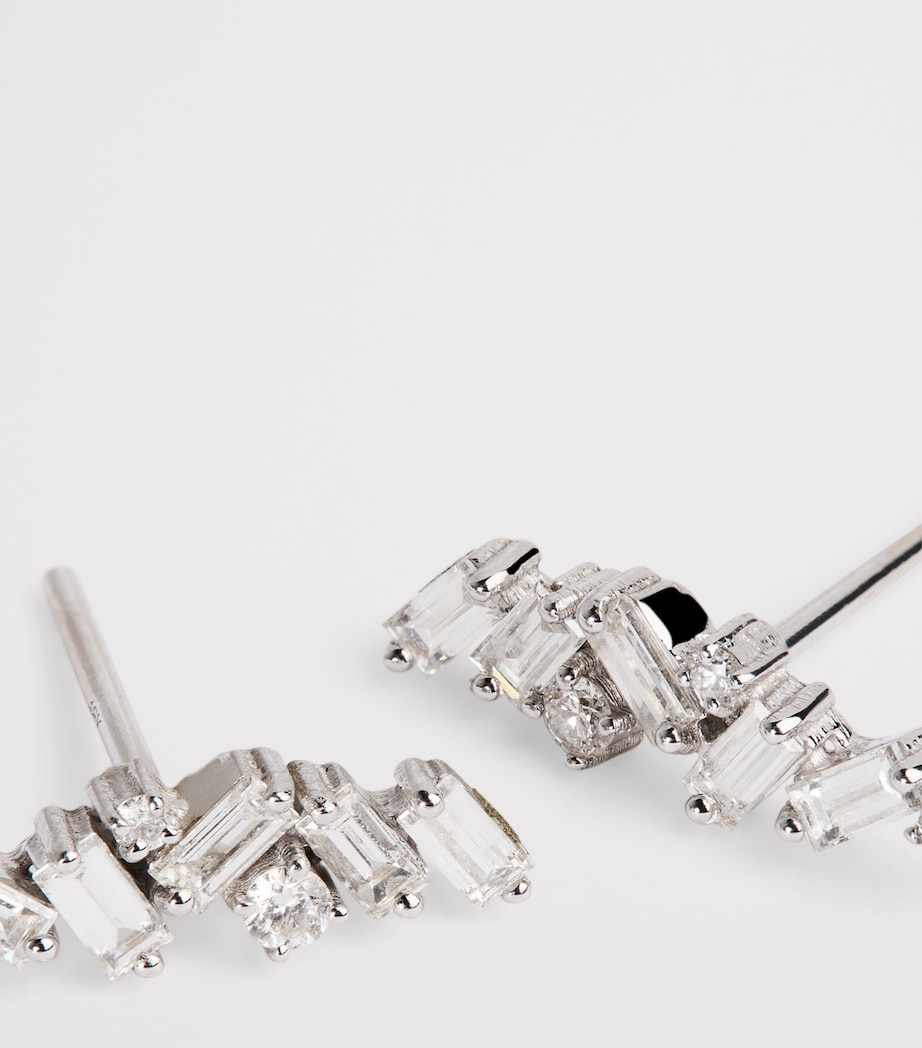 White Gold and Diamond Frenzy Stud Earrings 18K WG/WD Image 5