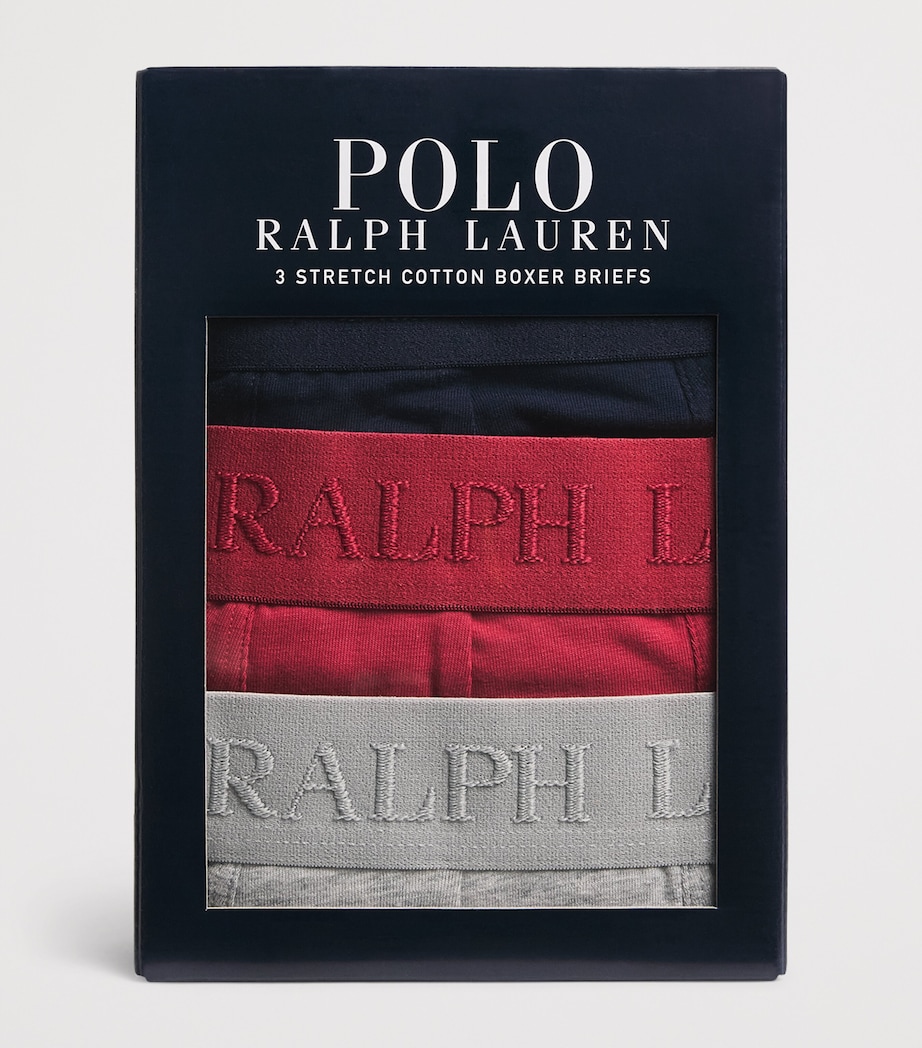 Polo Ralph Lauren Mens Stretch-Cotton Boxer Briefs (Pack of 3) Npnv/chlpep/andvrhth Image 4