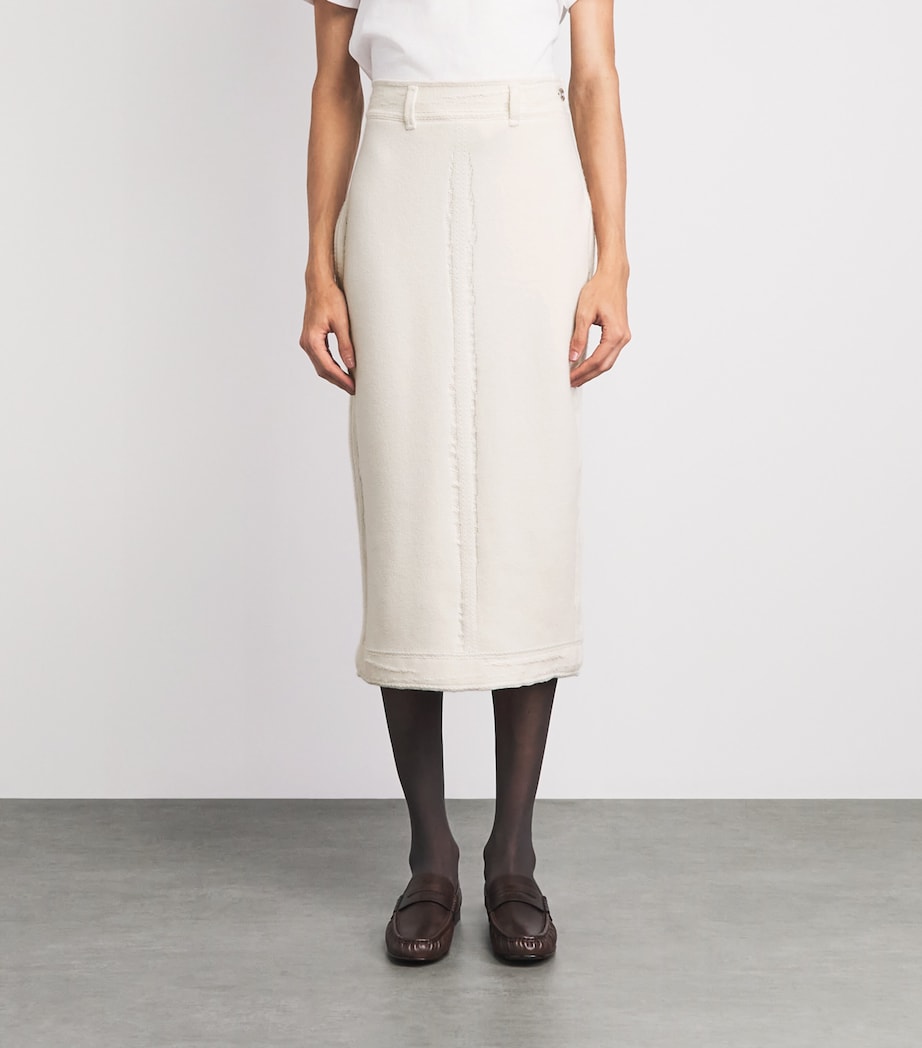 Barrie Womens Cashmere-Cotton Midi Skirt Bar Nvous/nvous Image 4