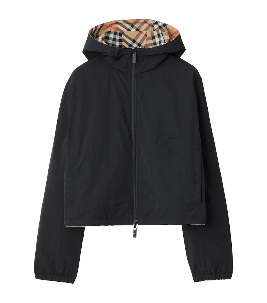 Check Cropped Reversible Jacket SAND IP CHECK Image 6