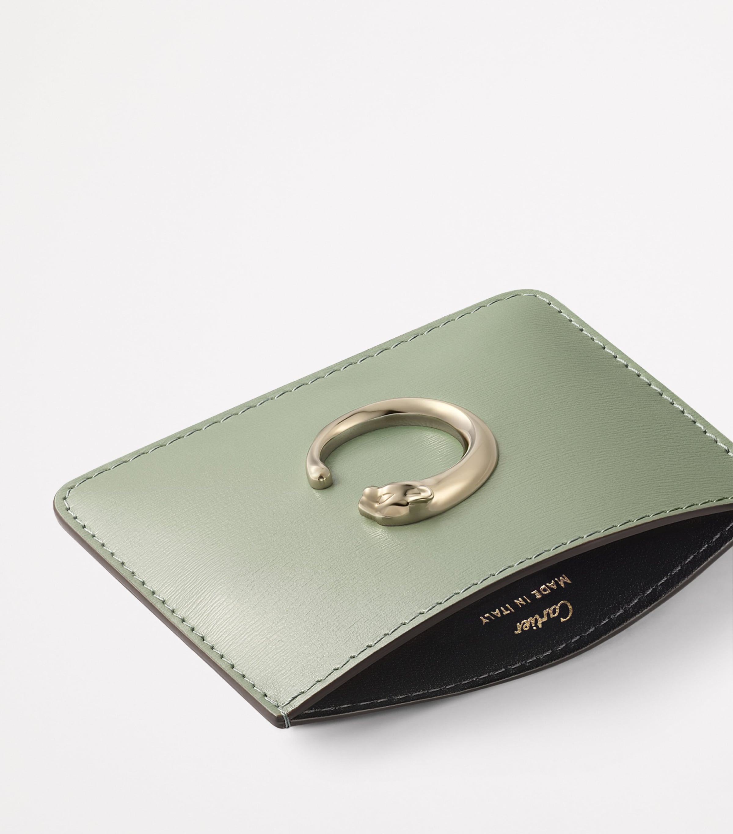 Panthère C de Cartier Card Holder SAGE GREEN Image 6