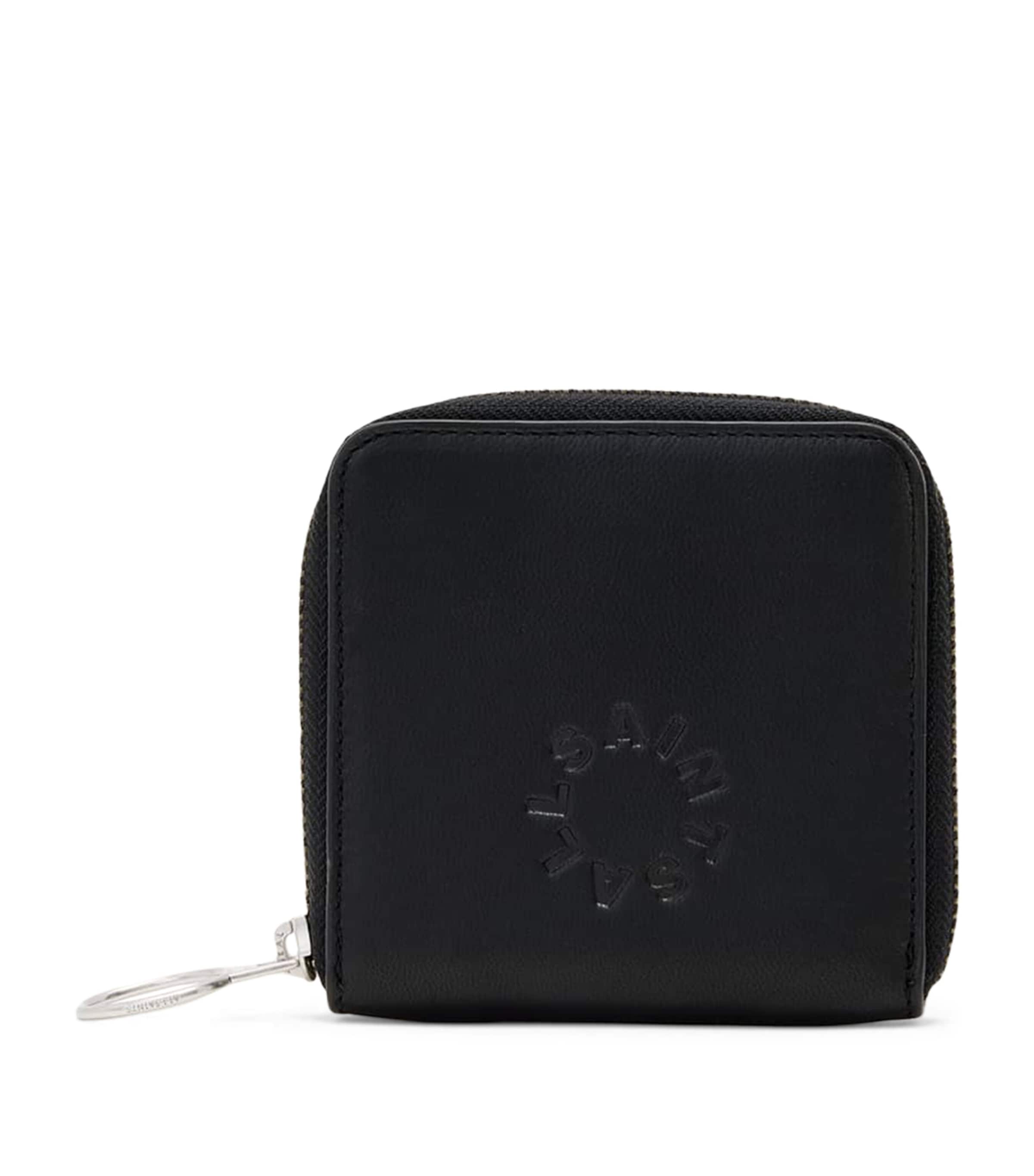 AllSaints Lambskin Zip-Around Arlo Wallet Black Image 1