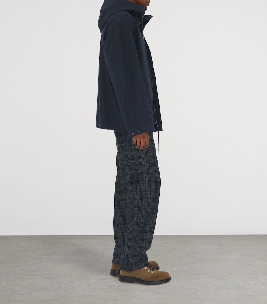 Cotton-Blend Gabardine Parka Coat NAVY Image 4