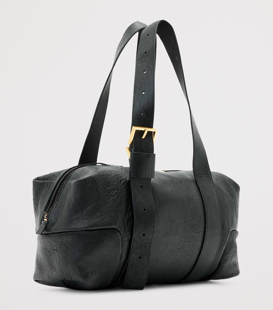 Leather Ares Shoulder Bag BLACK Image 3