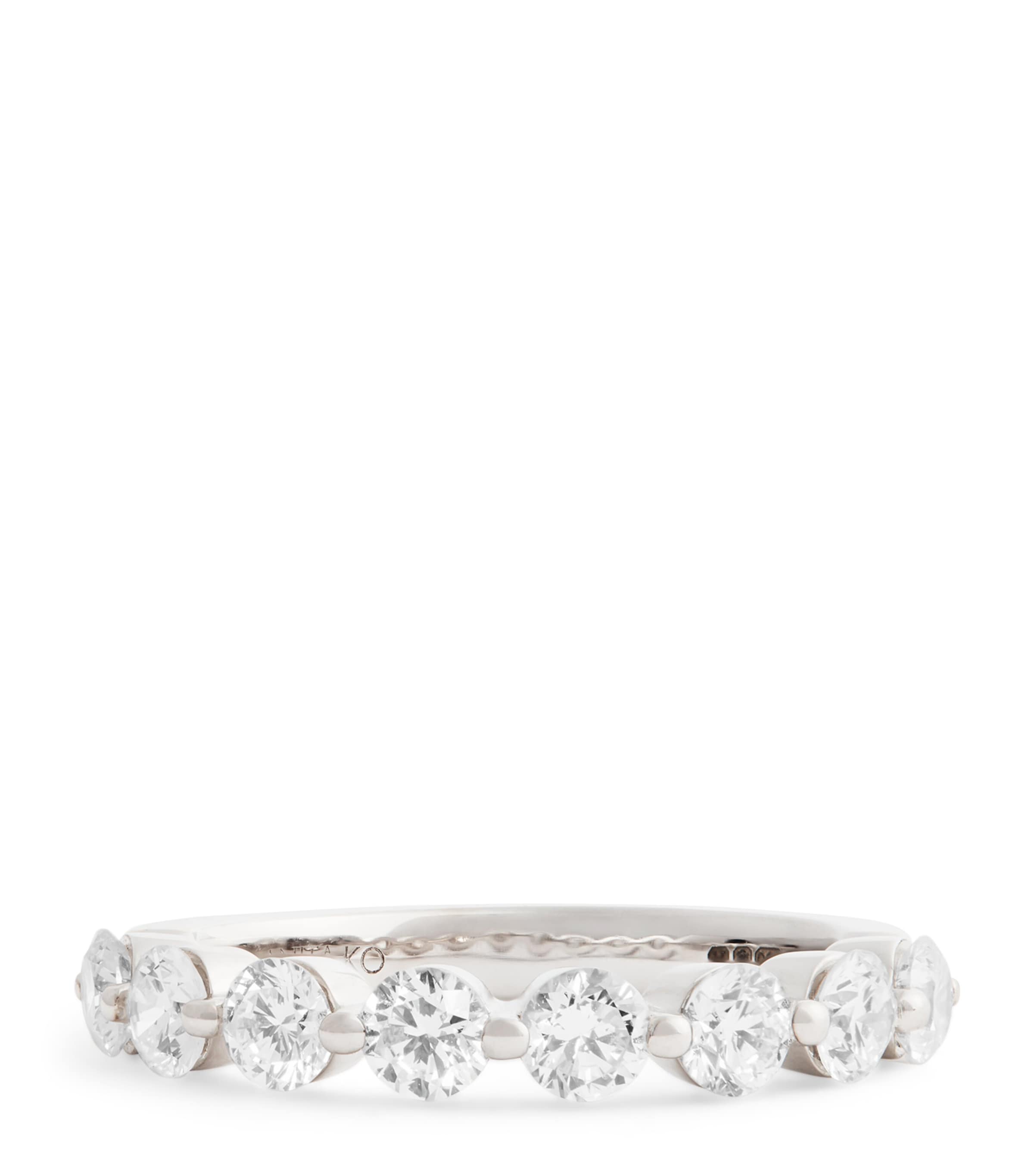 White Gold and Diamond Floating Ring WHITE GOLD Image 1