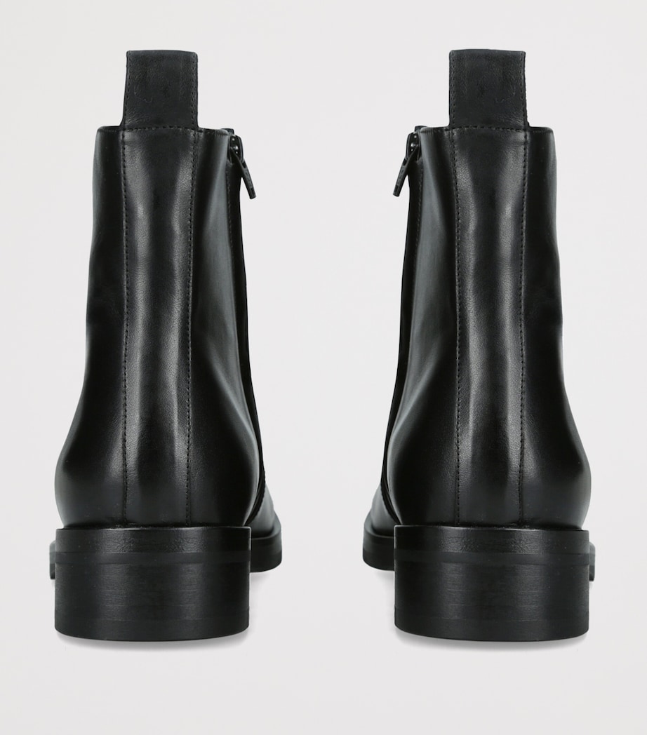 Studio Nicholson Leather Square-Toe Ankle Boots Black Image 4
