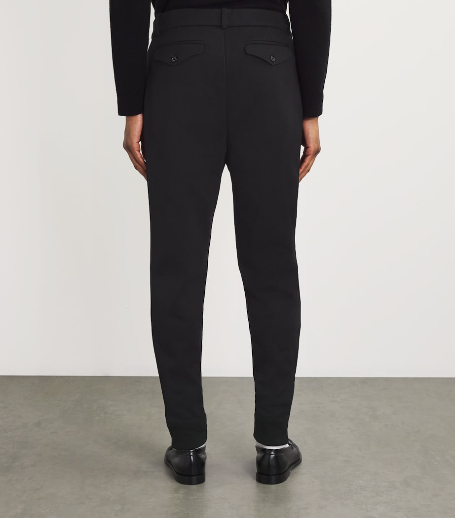 Wool-Blend Pleated Sweatpants BLACK Image 4