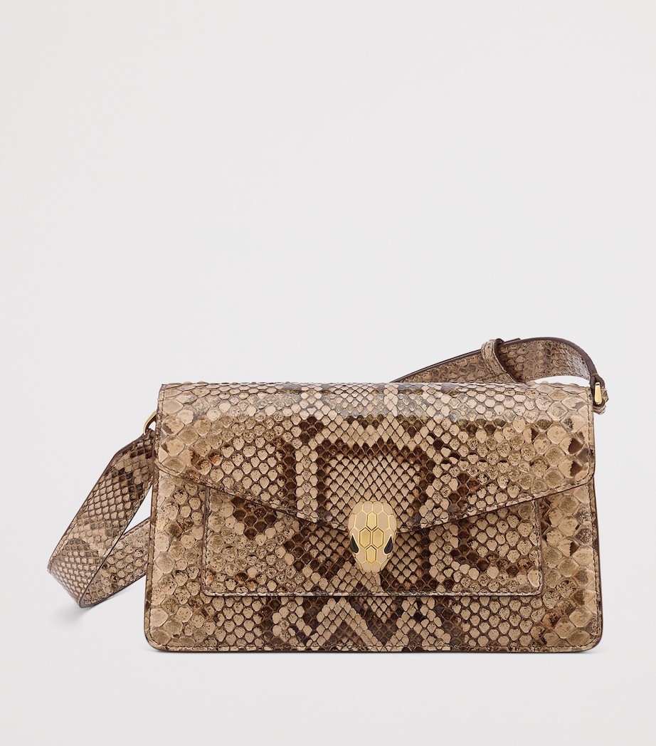 Python Skin Serpenti Forever Cross-Body Bag BEIGE Image 4