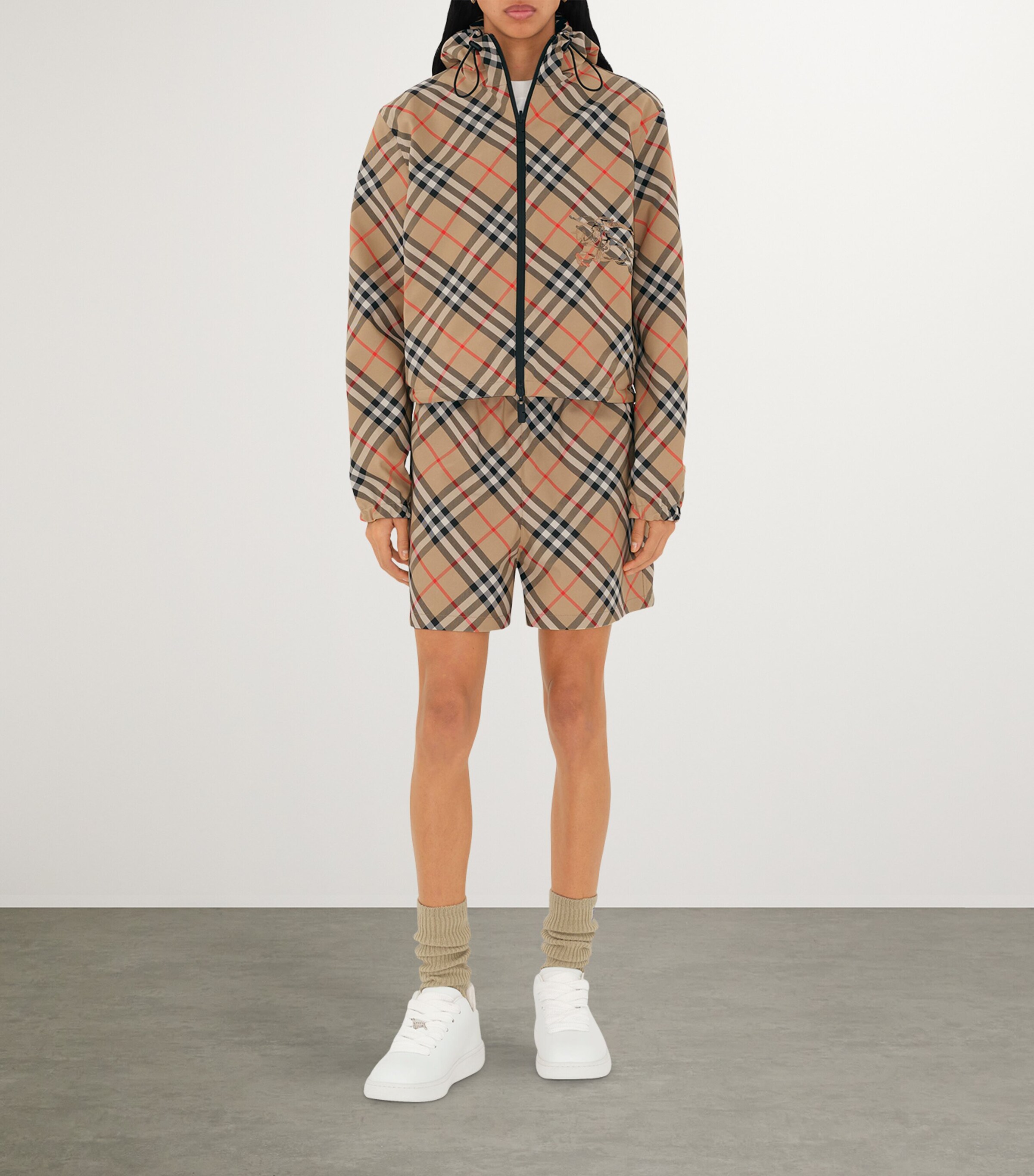 Burberry Check Cropped Reversible Jacket | Harrods US