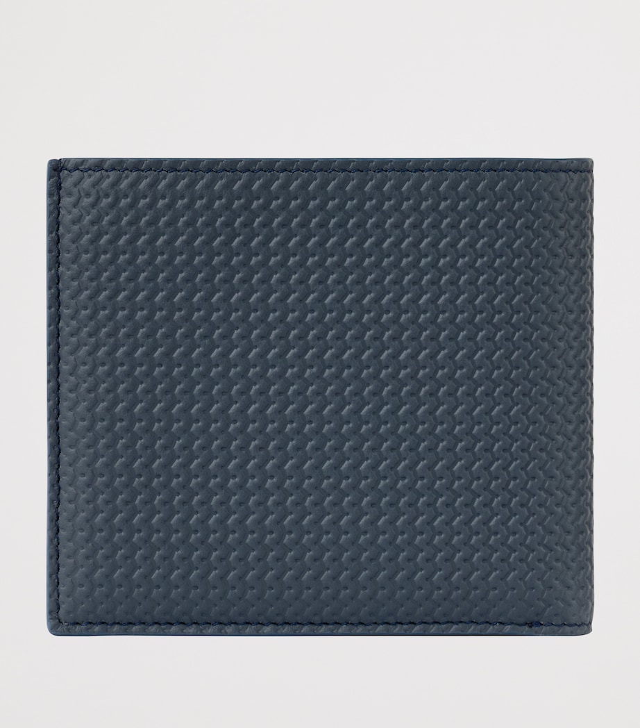 Small Leather Racing Bifold Wallet BLUE Image 4