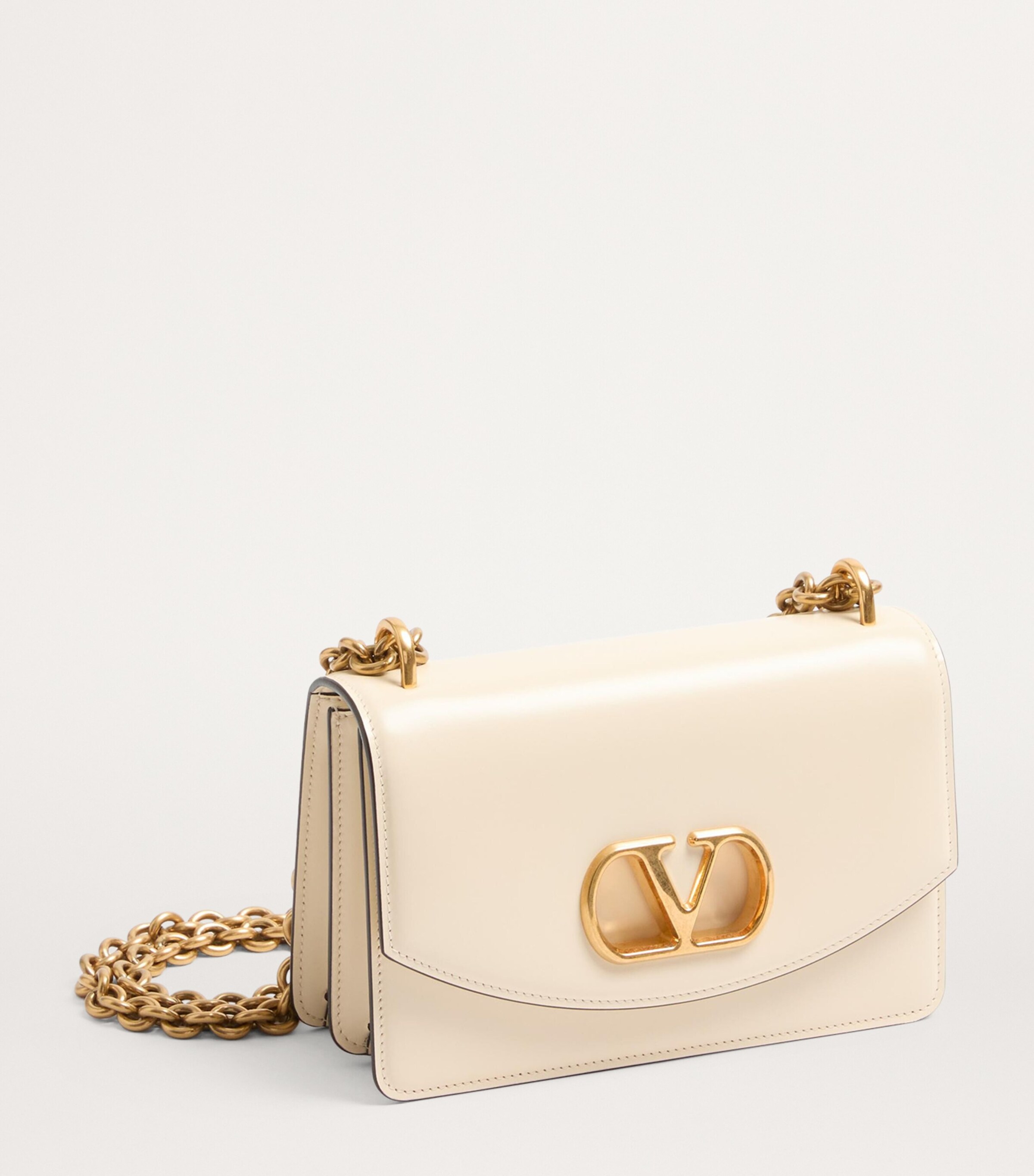 Valentino Garavani Small Leather Vain Shoulder Bag | Harrods US