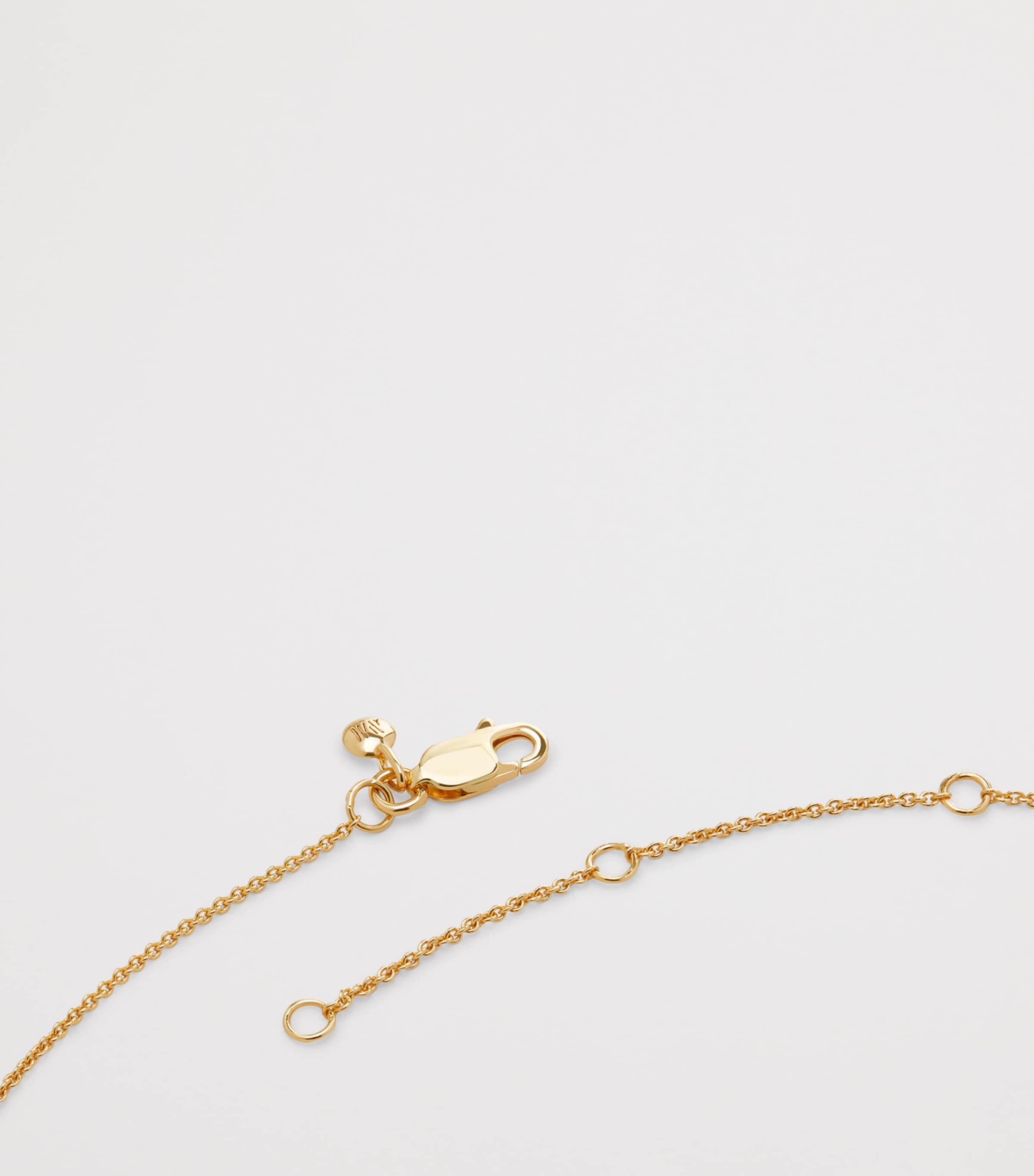 Monica Vinader Gold Vermeil and Amethyst February Birthstone Necklace Gold Vermeil Image 5