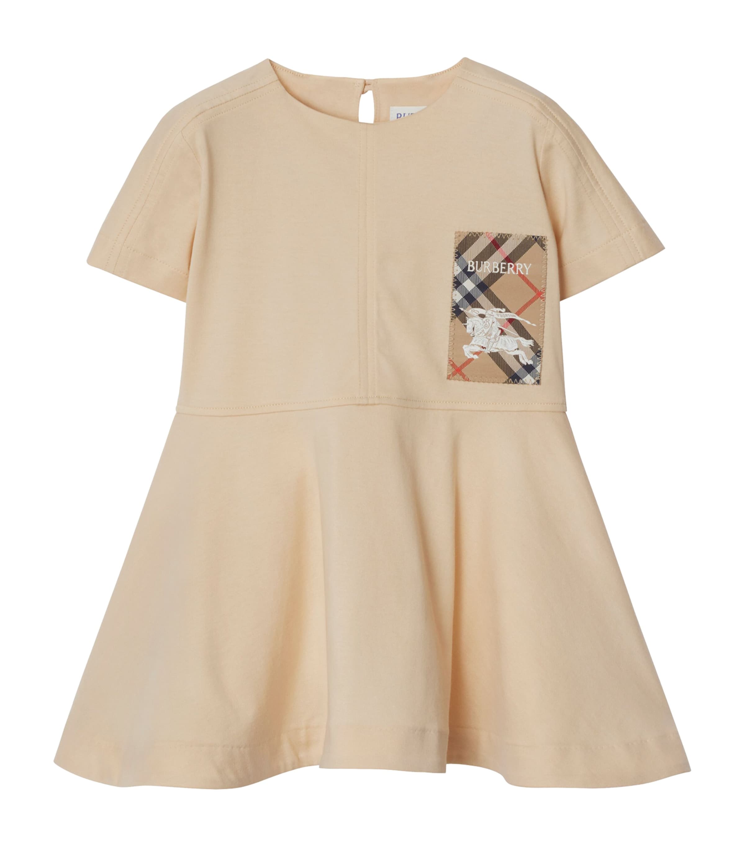 Cotton Check-Label Dress (6-24 Months) CALICO Image 1