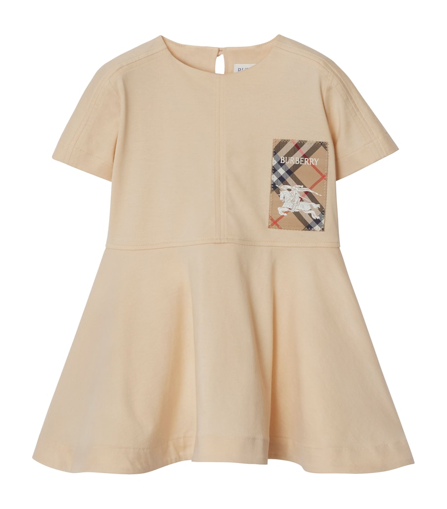 Cotton Check-Label Dress (6-24 Months) CALICO Image 1