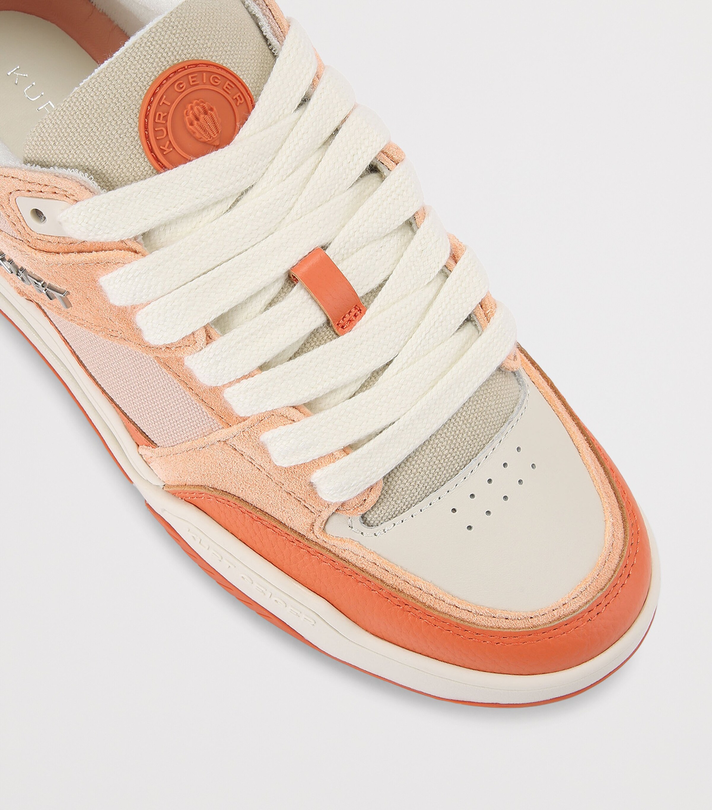 Kurt Geiger London Leather Hatton Sneakers Peach Image 4