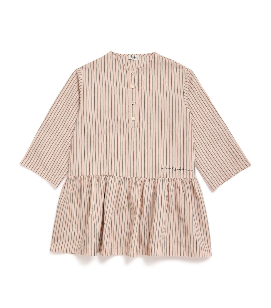 Striped Dress (2-12 Years) 304 SMOOTHIE PINK Image 1