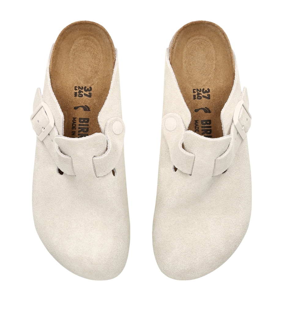 Suede Boston Clogs WHITE Image 6