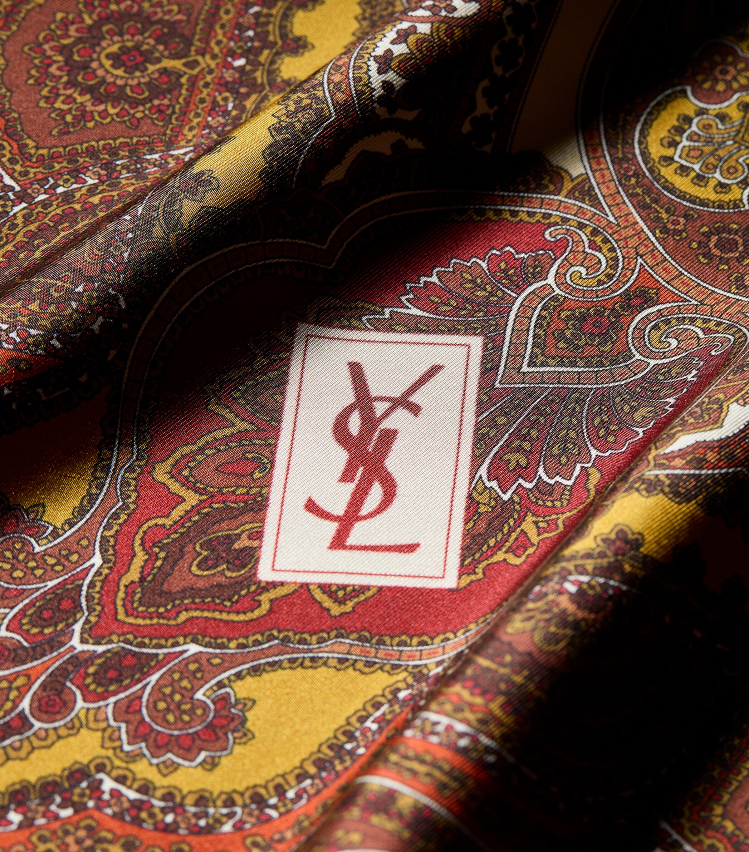 Saint Laurent Silk Paisley Scarf Image 2