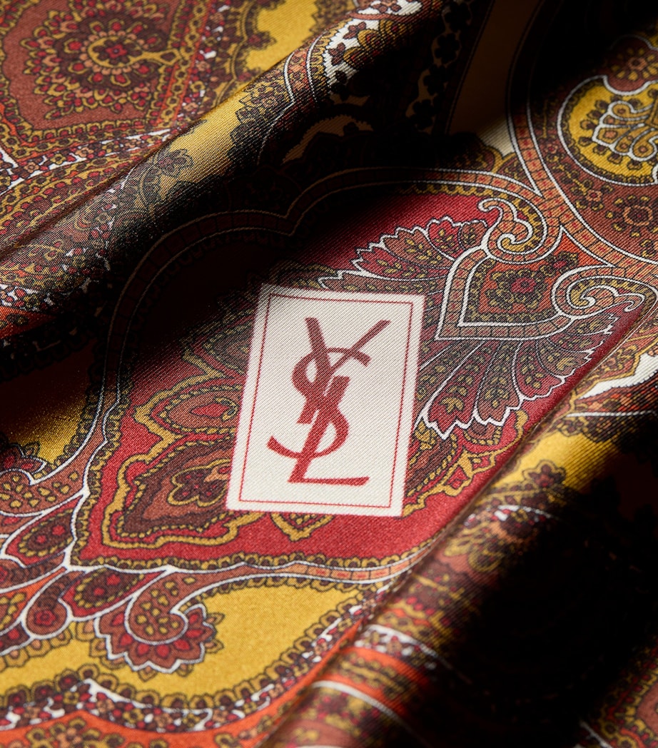Saint Laurent Silk Paisley Scarf Image 2