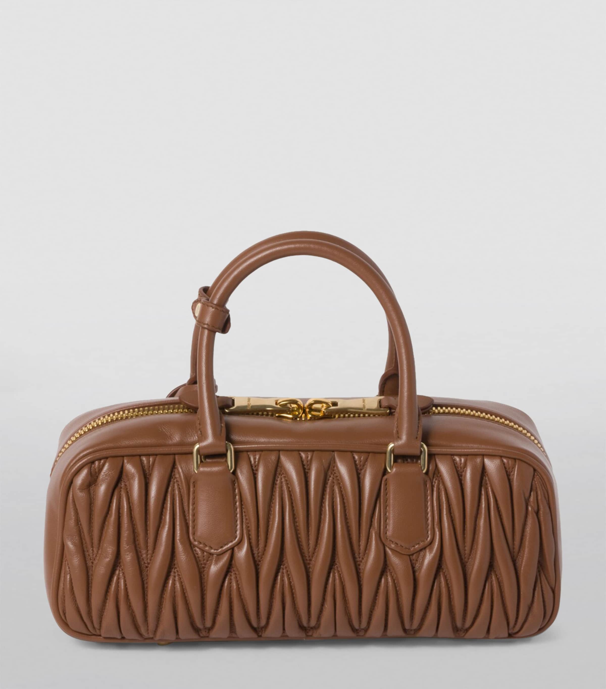 Miu Miu Small Matelassé Leather Arcadie Top-Handle Bag Image 3