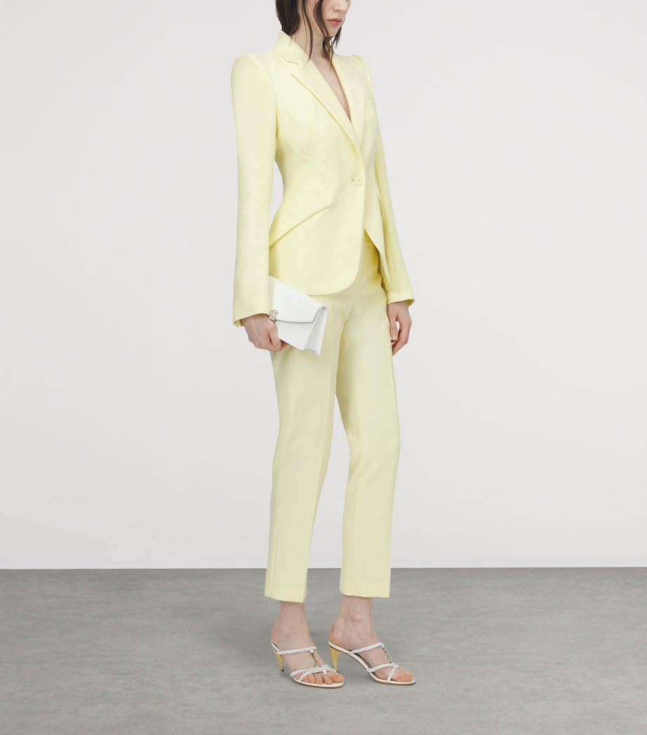 McQueen Womens Wool Straight Trousers Image 4