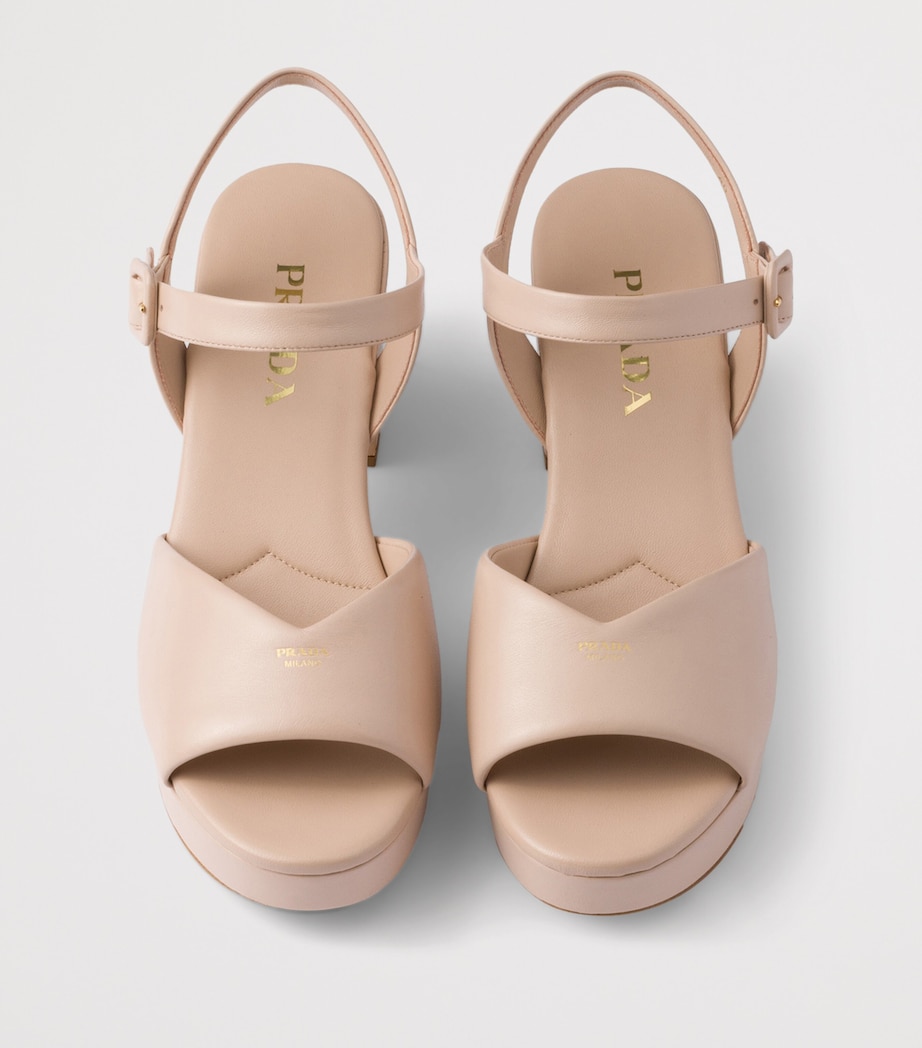 Leather Padded Heeled Sandals 65 F0036 Image 3