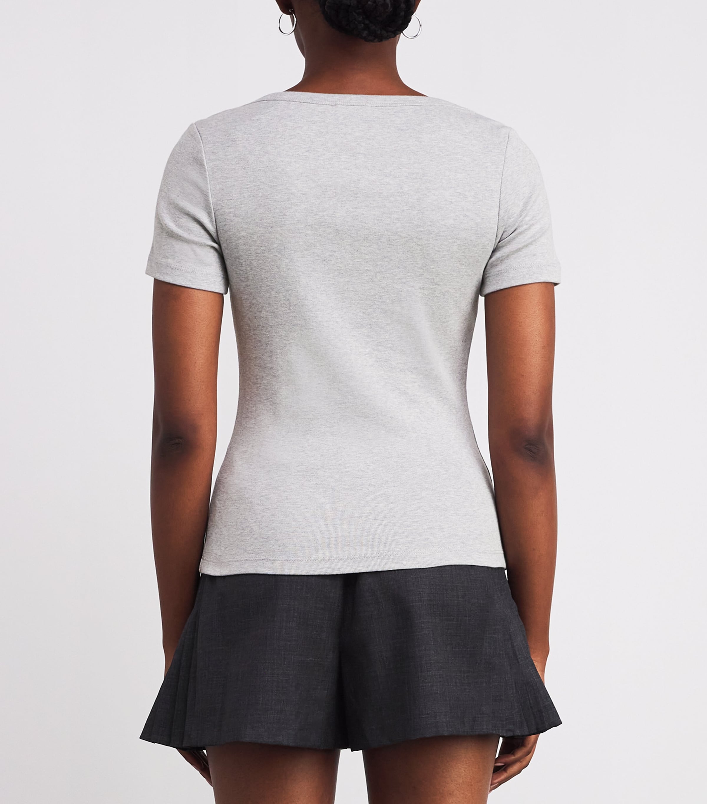 Cotton Short-Sleeve T-Shirt GRIS Image 4