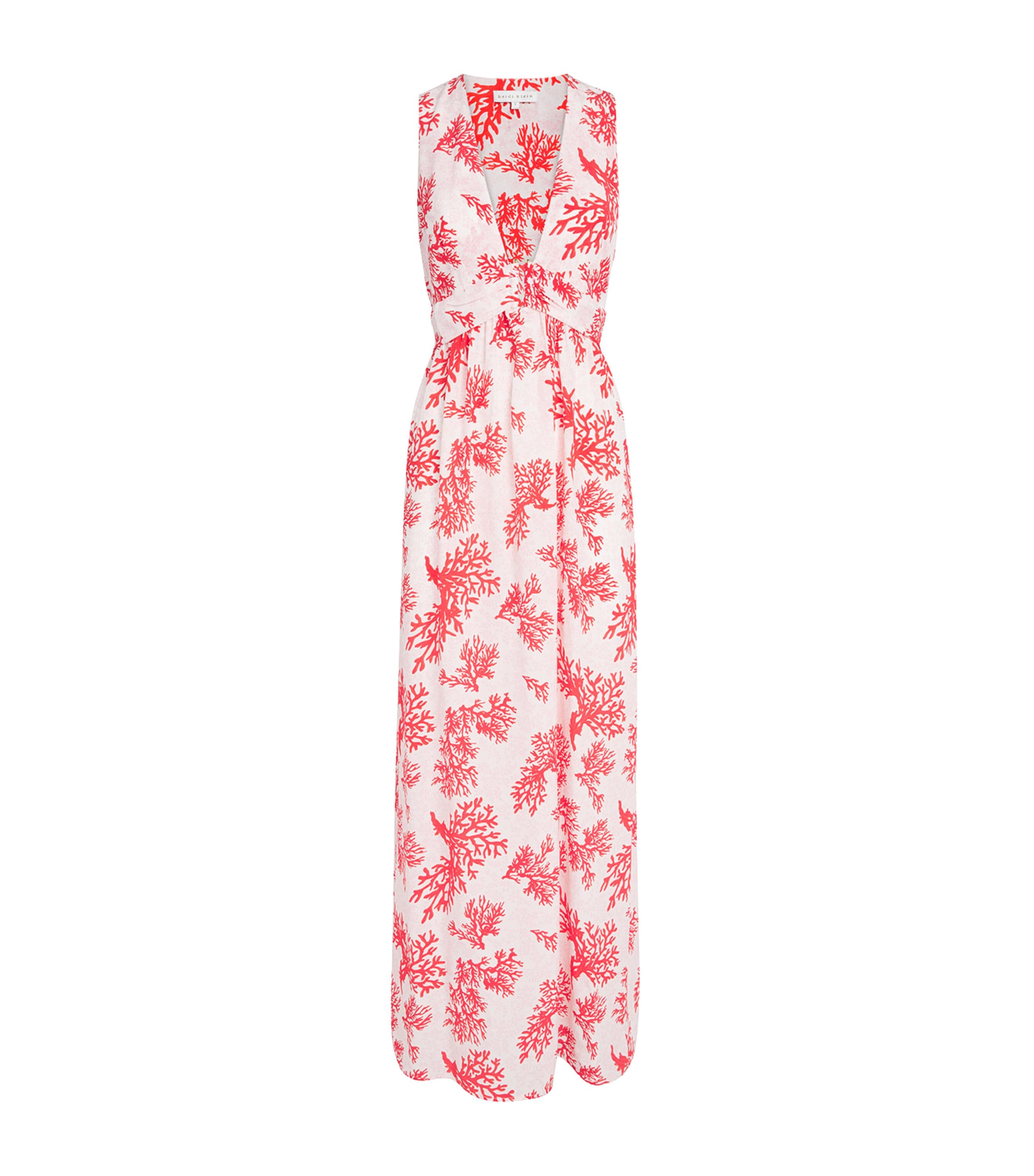 Heidi Klein Womens Silk Scala U-Bar Maxi Dress Prt Prt Image 1