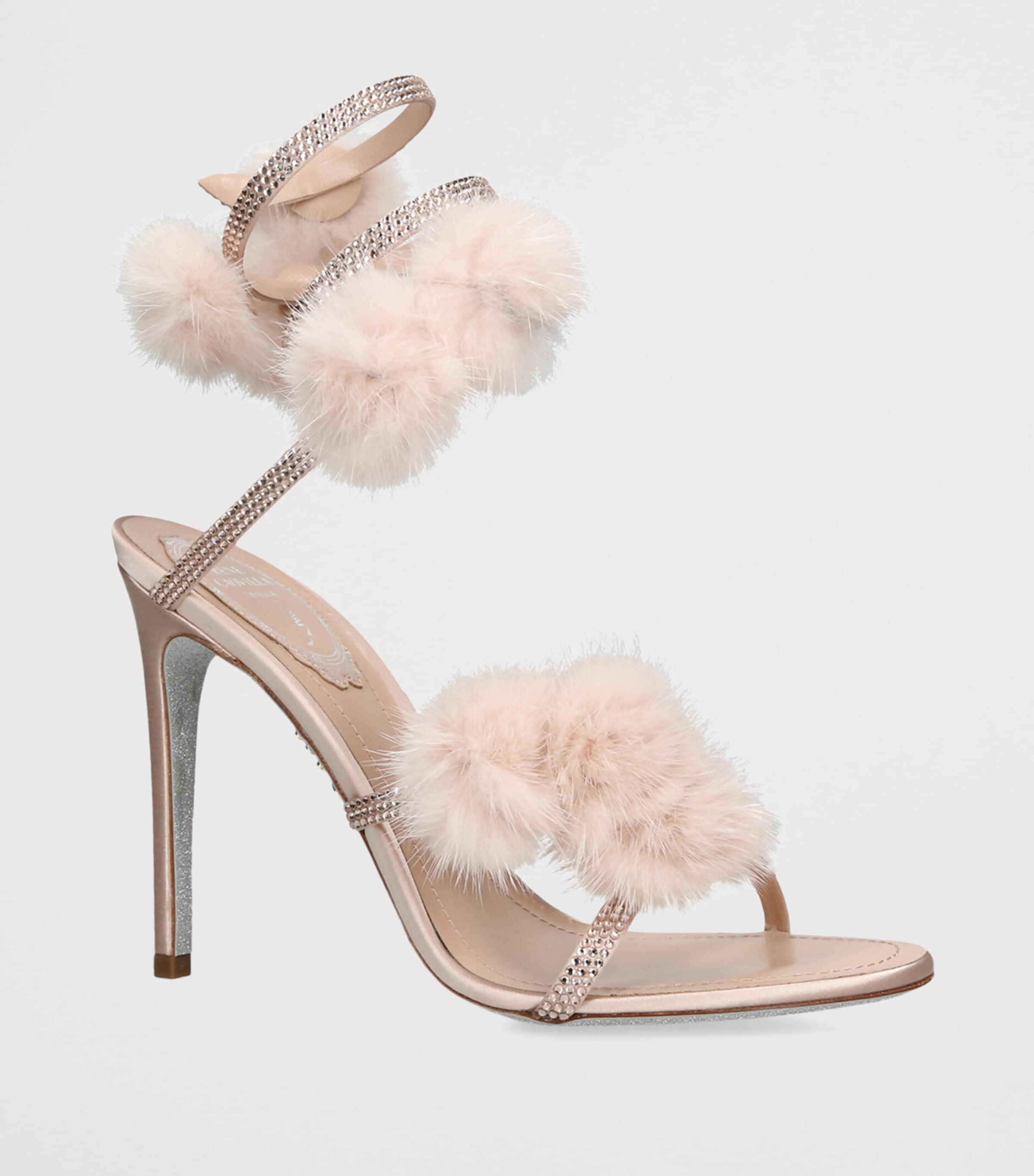 René Caovilla Embellished Cleo Sandals 105 Beige Image 3