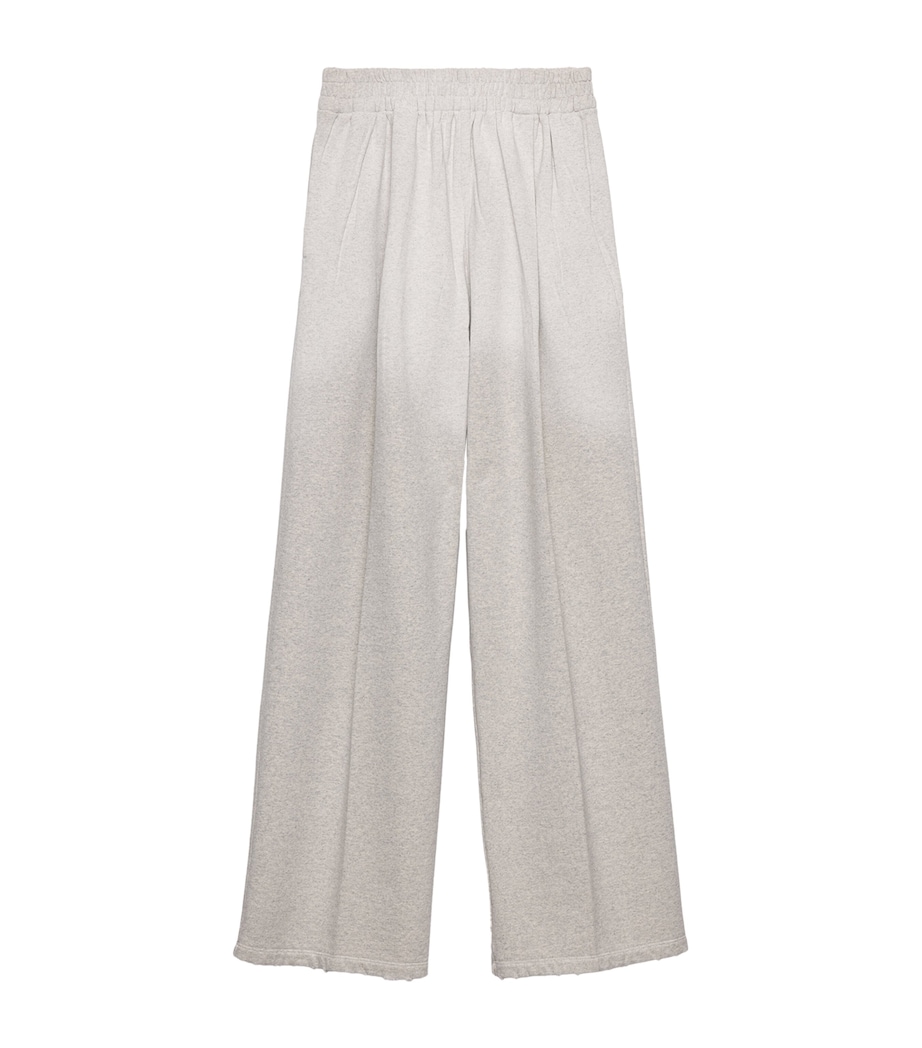 Prada Womens Cotton Wide-Leg Sweatpants Grey Image 1