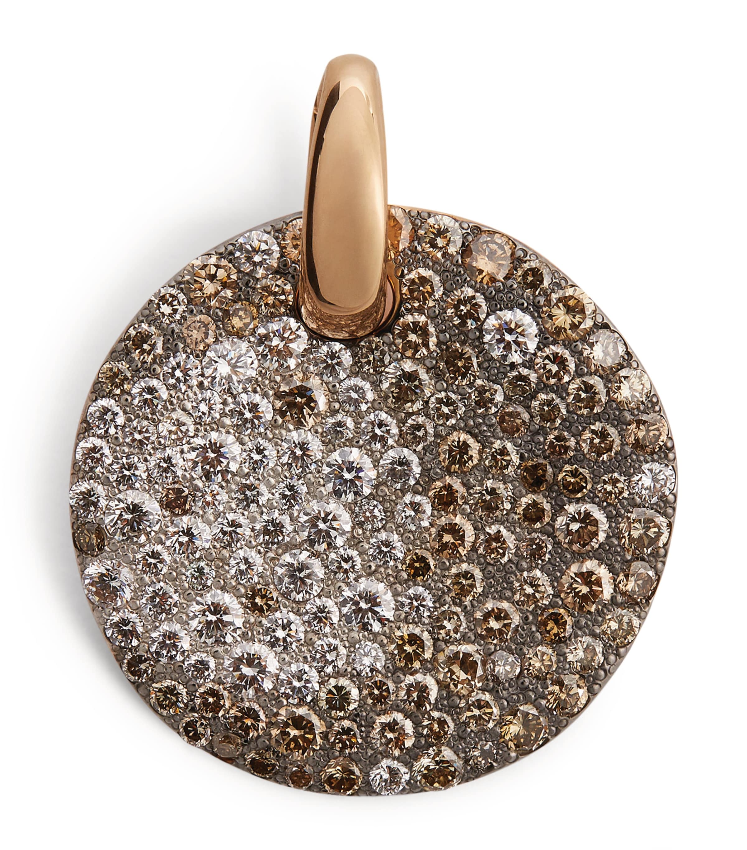 Pomellato Rose Gold And Mixed Diamond Sabbia Pendant In White