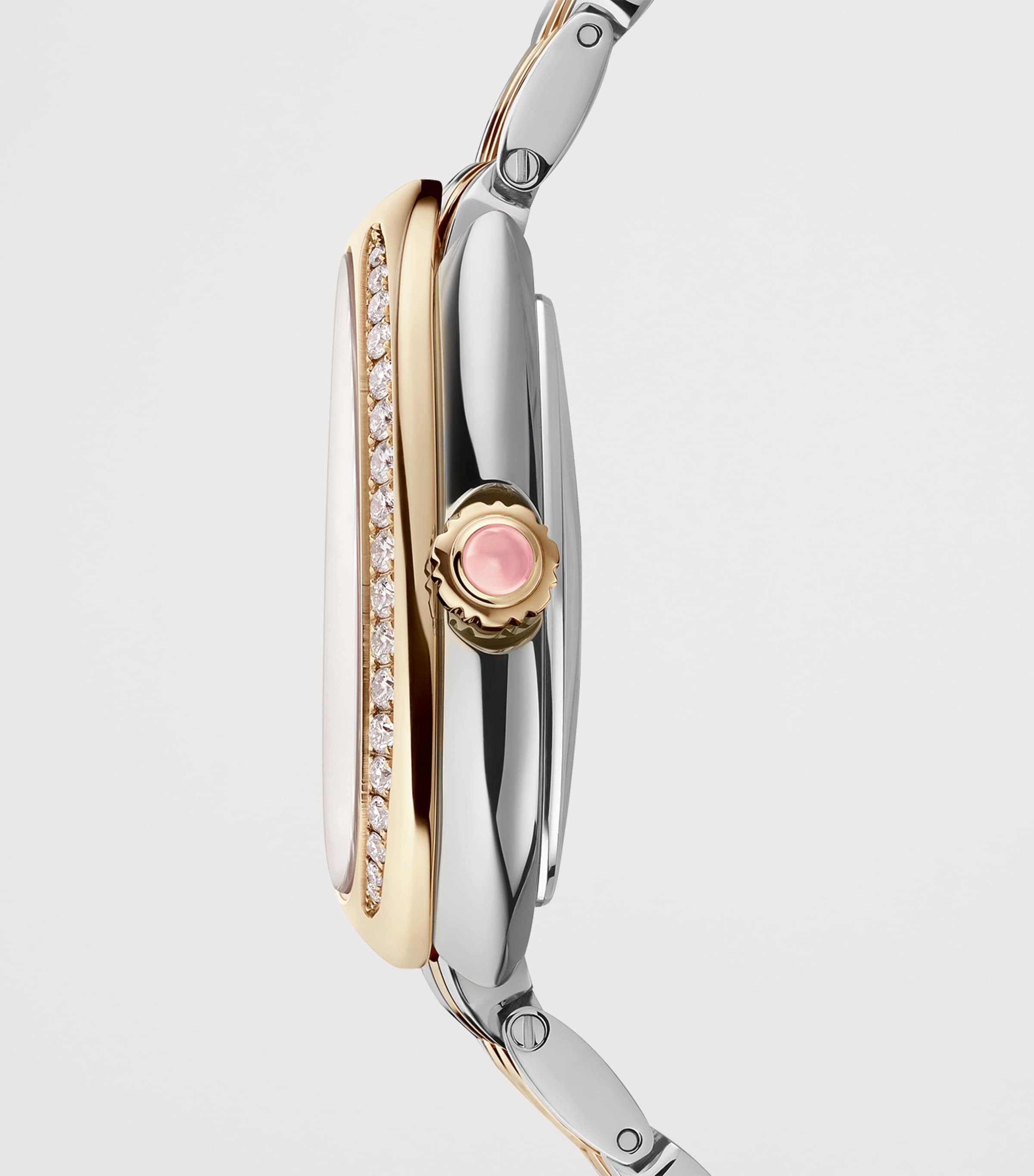 Bvlgari Yellow Gold, Stainless Steel and Diamond Serpenti Seduttori Watch 34mm White Image 3