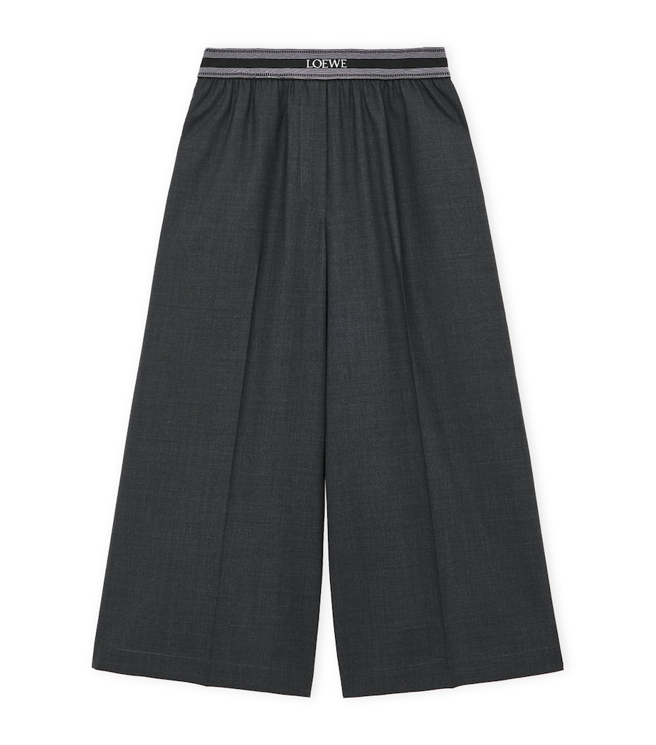 Wool Cropped Trousers ANTHRACITE MELANGE Image 1