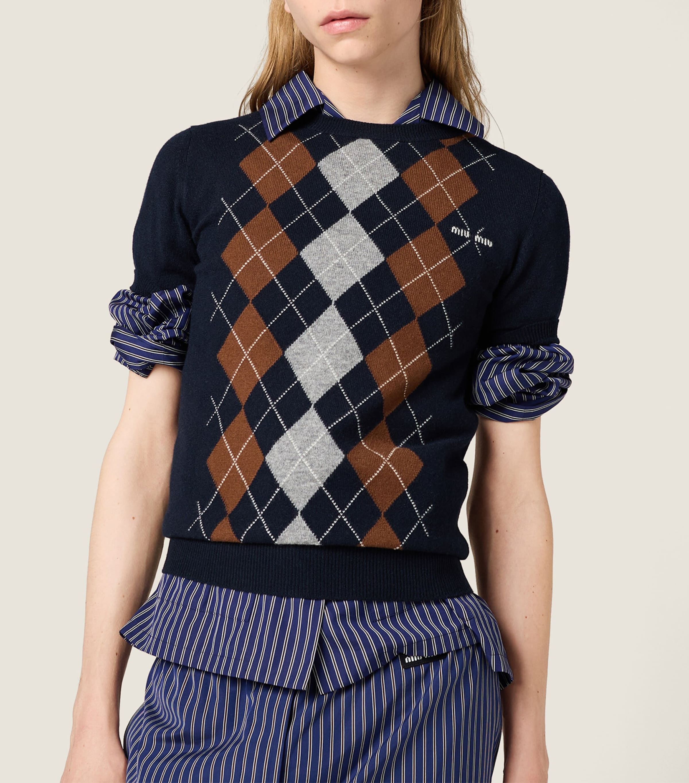 Cashmere Argyle Sweater F0008 Image 4