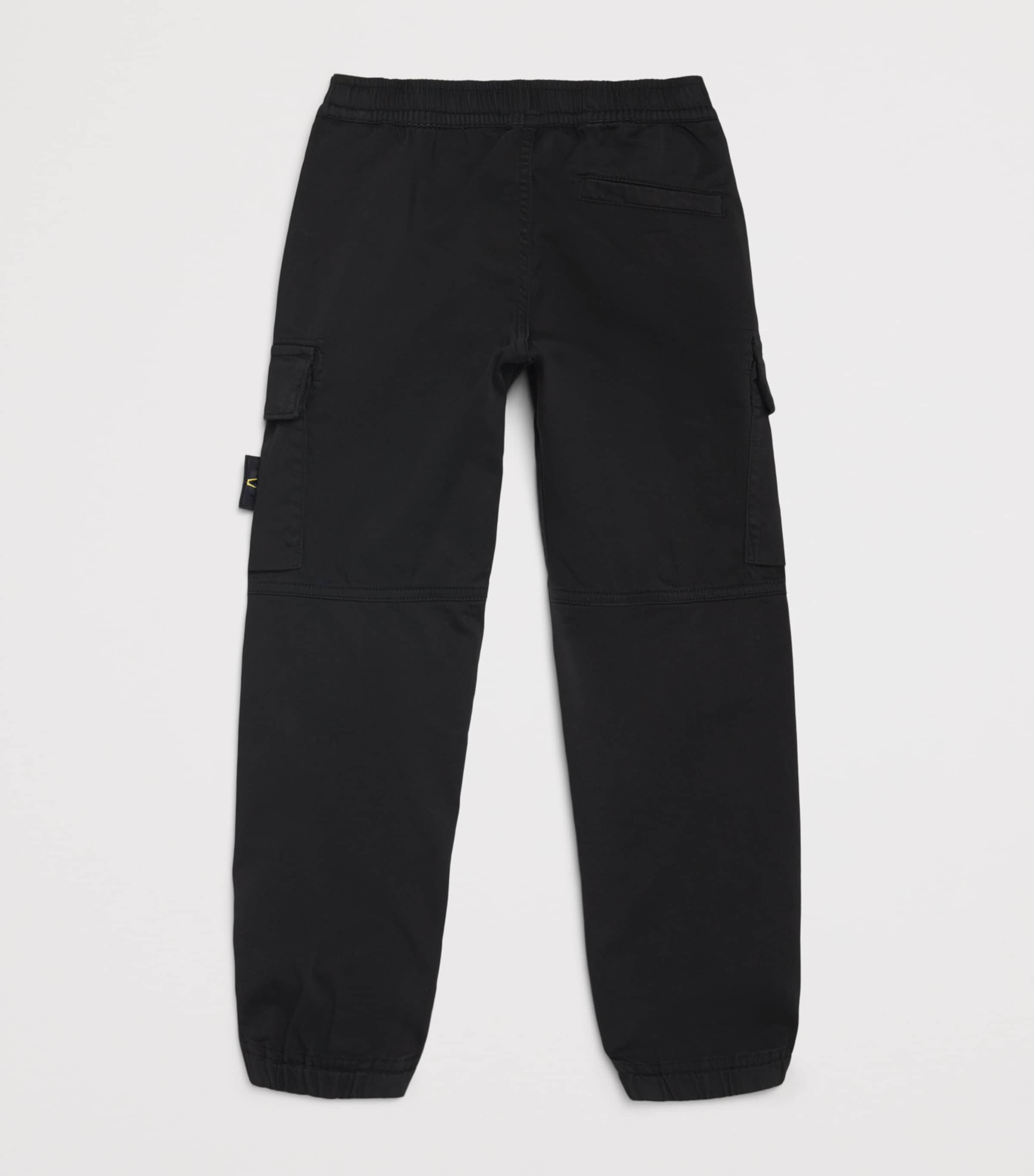 Stone Island Junior Stretch-Organic Cotton Cargo Trousers (2-14 Years) Black Image 2