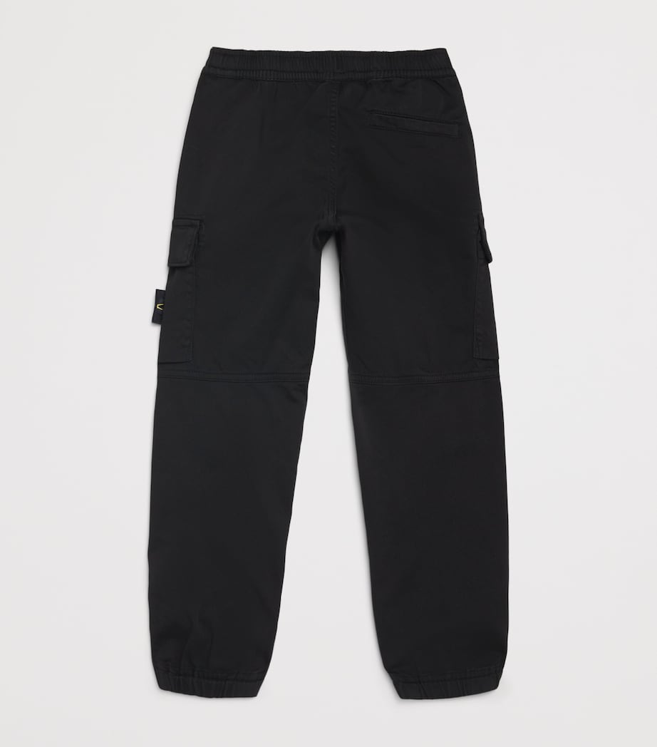 Stone Island Junior Stretch-Organic Cotton Cargo Trousers (2-14 Years) Black Image 2